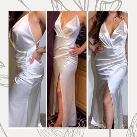 Lulus Ever Enchanted White Satin Maxi Dress - Picture 2 of 6